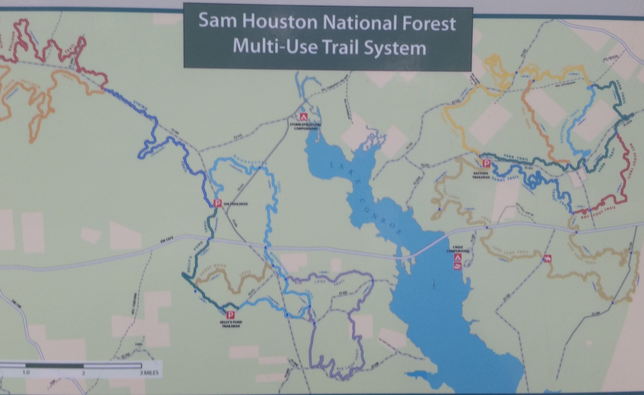 Sam Houston National Forest Trail Map - Maping Resources